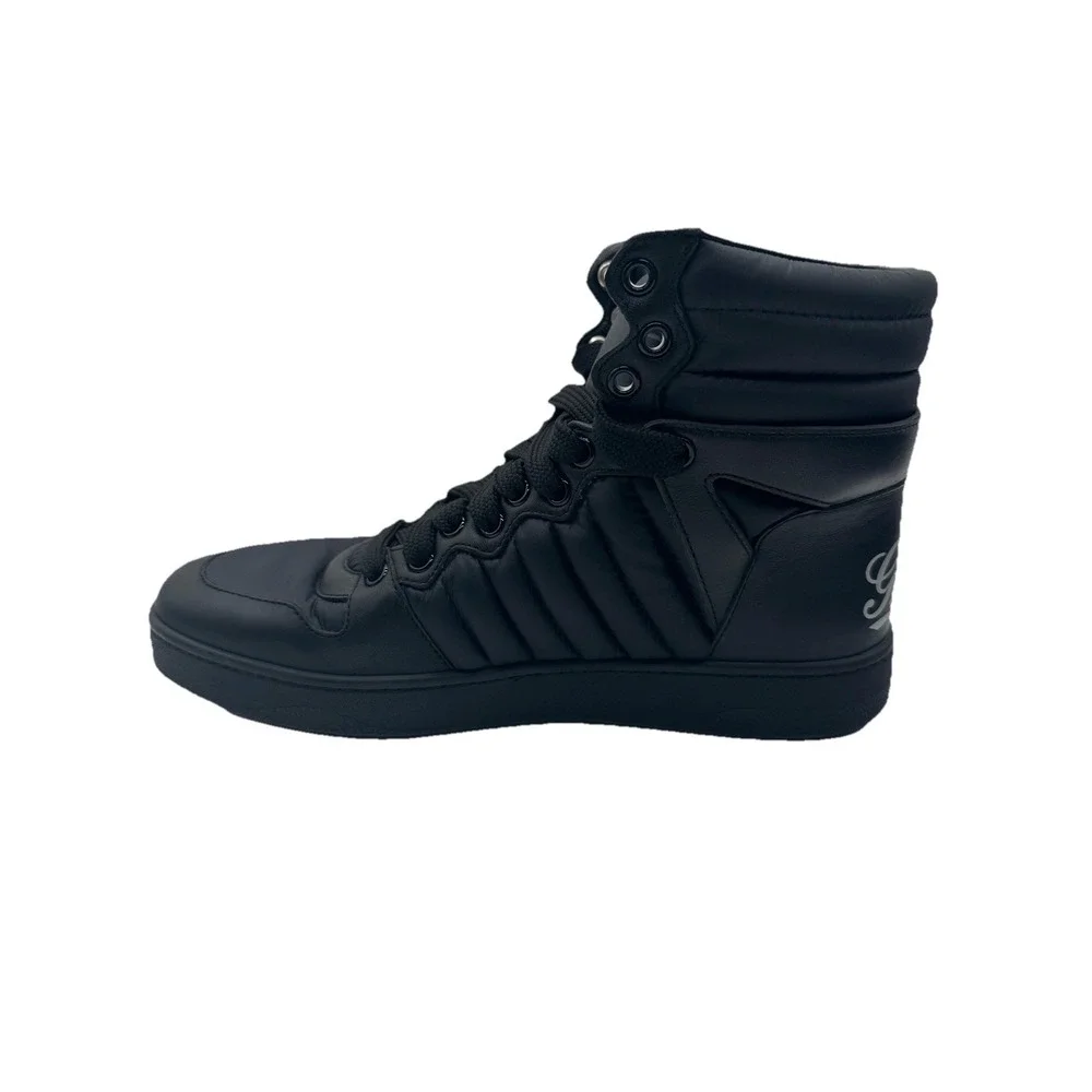 GUCCI Mens Hudson‎ Quilted High Top Sneakers Black - Sz 7/5